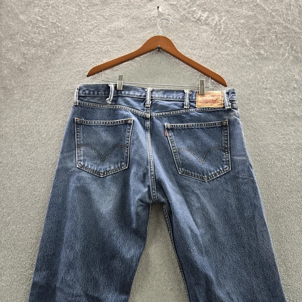 VINTAGE Levi's 505 Men Jeans 31X34 Blue Y2K Denim Straight Leg 33